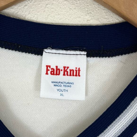 FAB-KNIT Vintage 80s Smurf V-Neck Jersey Tee Youth XL - Picture 4 of 7